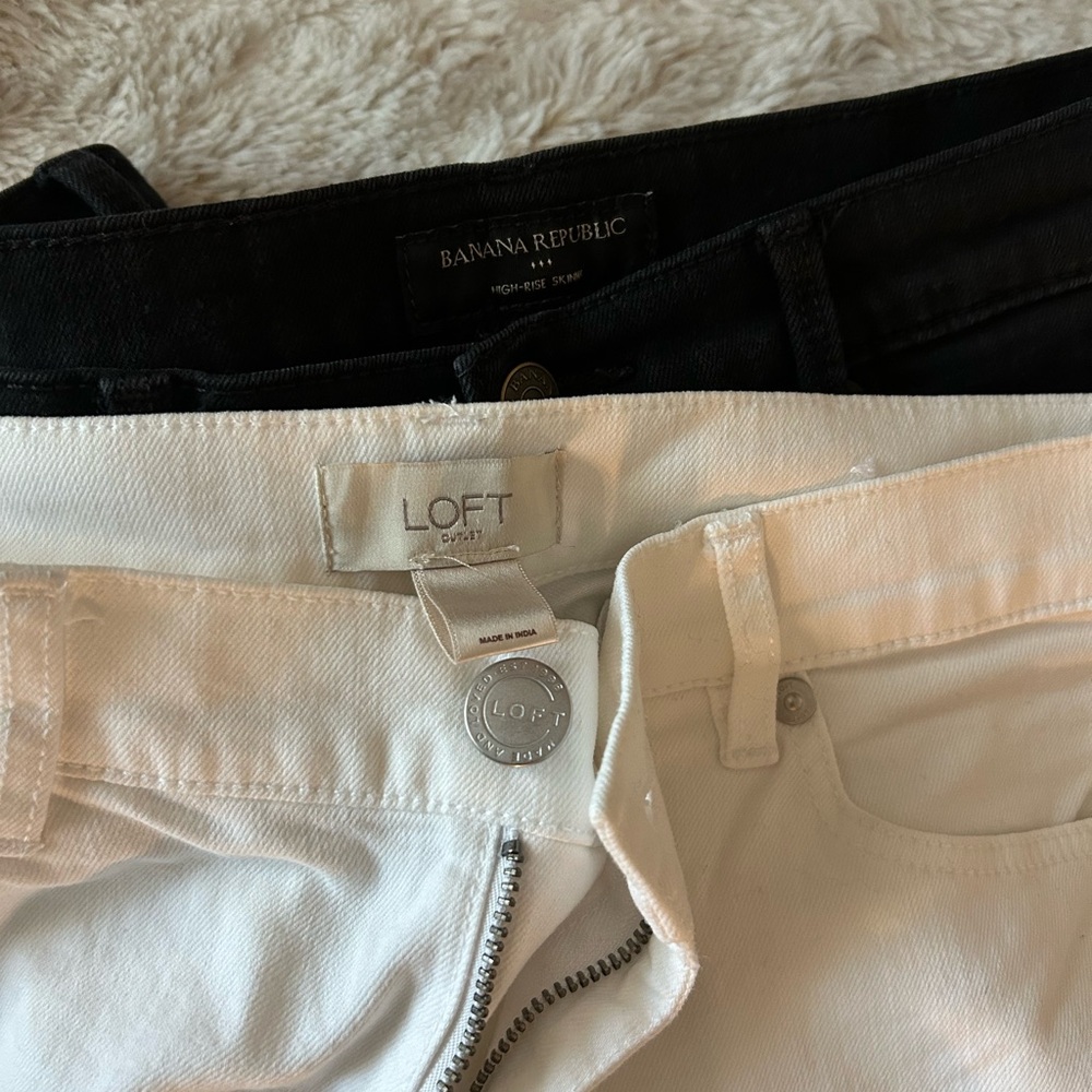Banana Republic White Skinny Jeans